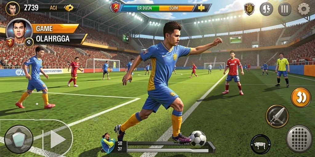 Tampilan gameplay seru dalam 2739 dengan pertandingan olahraga yang intens.