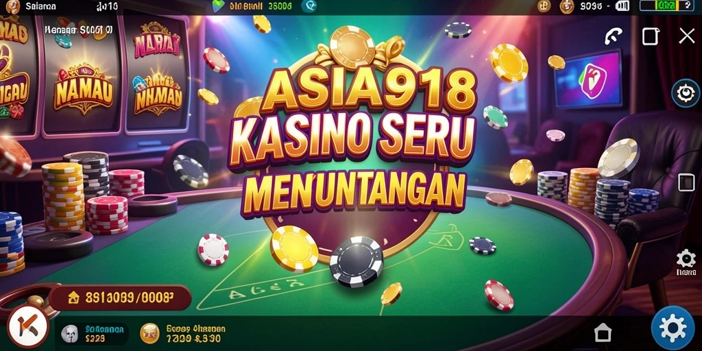 Tampilan permainan kasino yang menegangkan dan mengasyikkan di ASIA918.