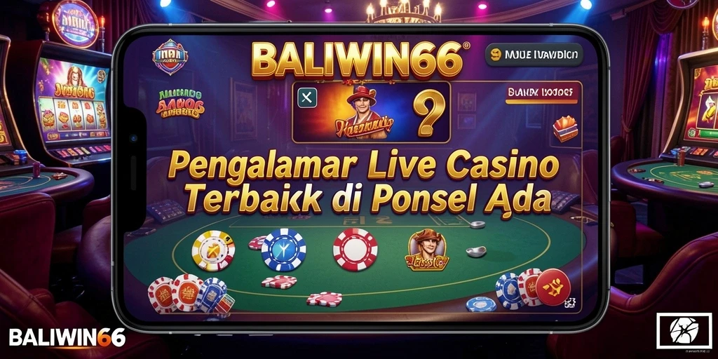 Screenshot BALIWIN66 menampilkan dealer langsung dalam suasana Live Casino yang interaktif.