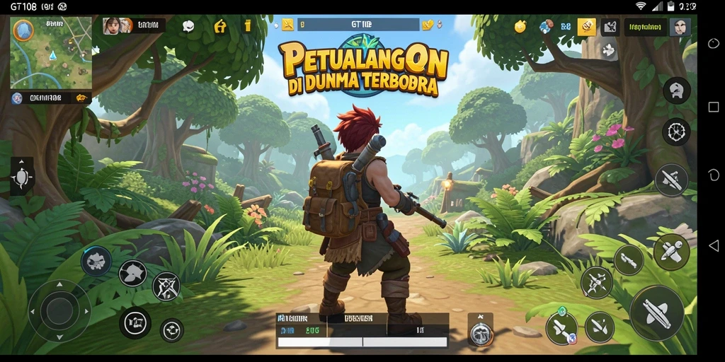 Tampilan gameplay GT108 yang menakjubkan di dunia terbuka.