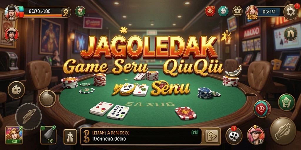 Tampilan antarmuka JAGOLEDAK yang menarik saat bermain QiuQiu.