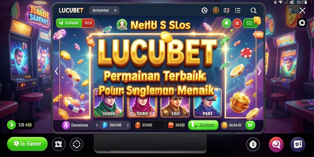 Tampilan gameplay menarik LUCUBET dengan efek visual memukau.