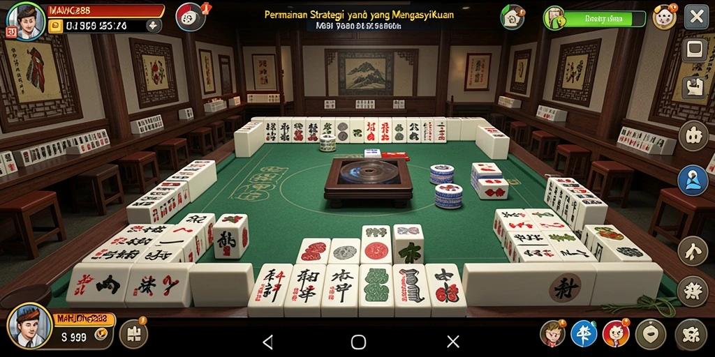 Gambaran menarik dari gameplay SLG di MAHJONG288.