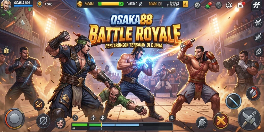 Tampilan gameplay OSAKA88 yang mendebarkan dalam aksi Battle Royale.