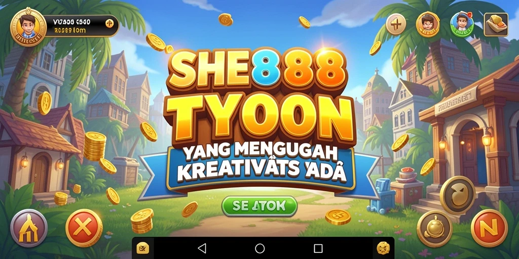 Screenshot gameplay SHE888 menampilkan pengelolaan bisnis yang menarik.