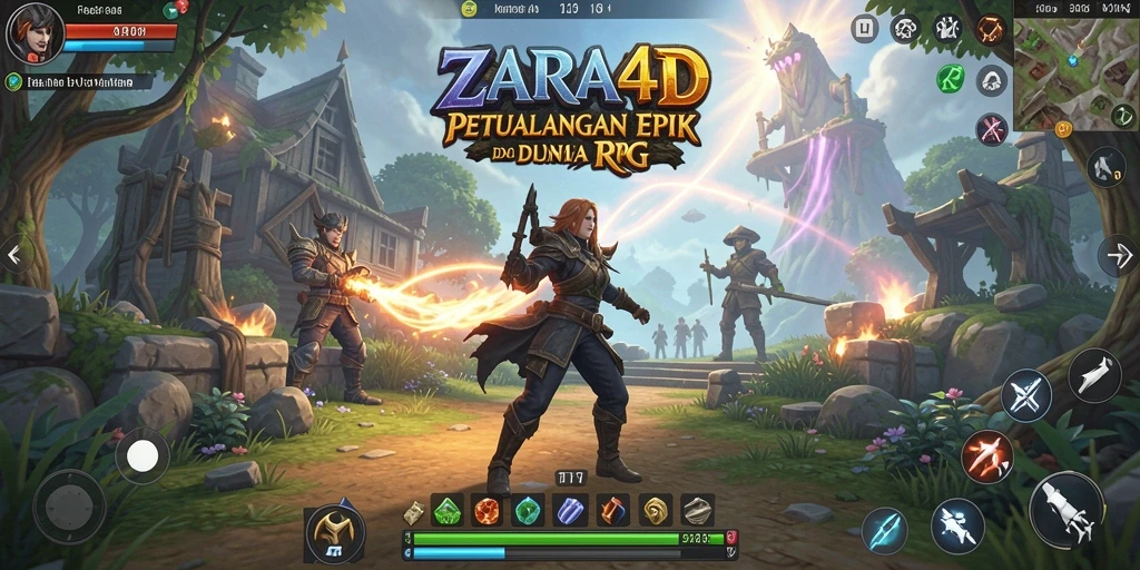 Tangkapan layar menampilkan aksi seru dalam <strong>ZARA4D</strong> dan eksplorasi dunia RPG yang luas.
